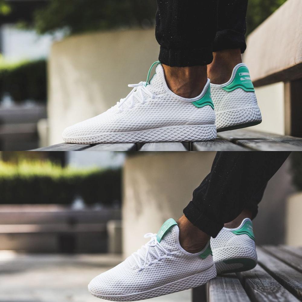 Adidas x Pharrell Williams Tennis HU White & Tactile Green