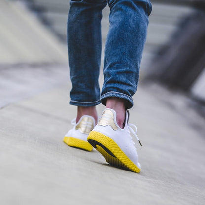 Pharrell Williams x adidas Originals Tennis HU White-Yellow - Kick Game