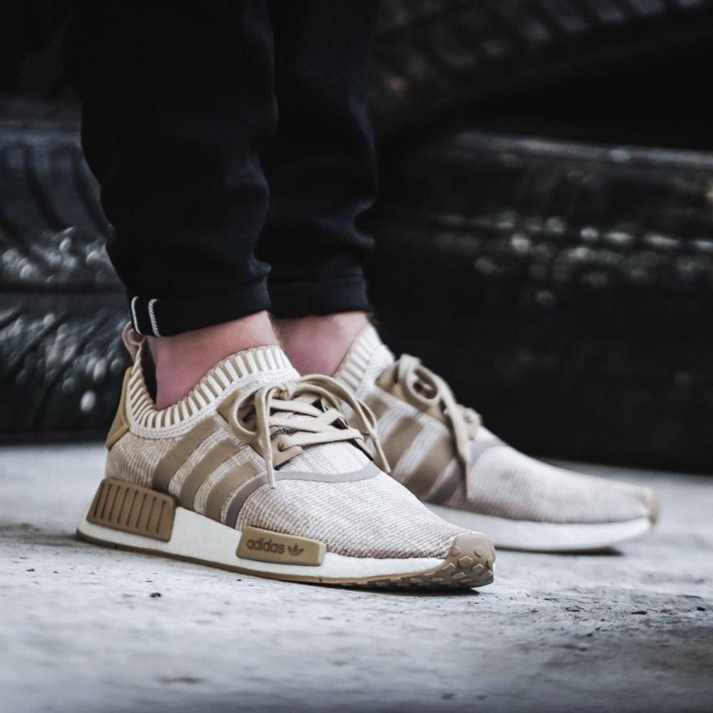 adidas NMD R1 Primeknit Glitch Camo Linen Khaki Off White Kick Game
