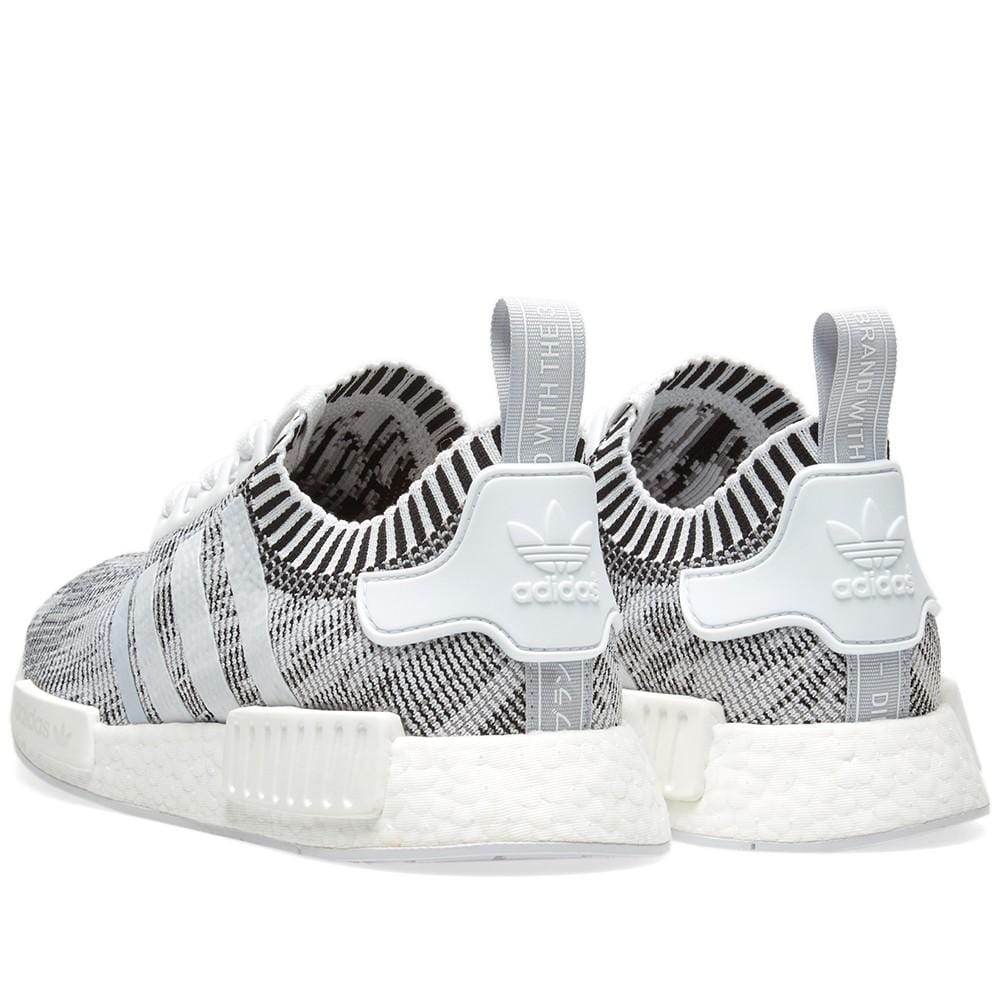 adidas NMD_R1 Primeknit Glitch Camo White-Black - Kick Game
