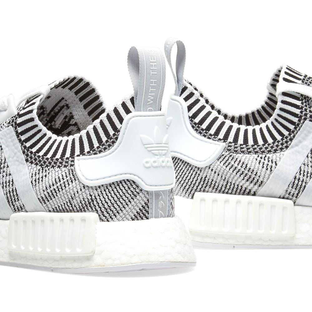 adidas NMD_R1 Primeknit Glitch Camo White-Black - JuzsportsShops