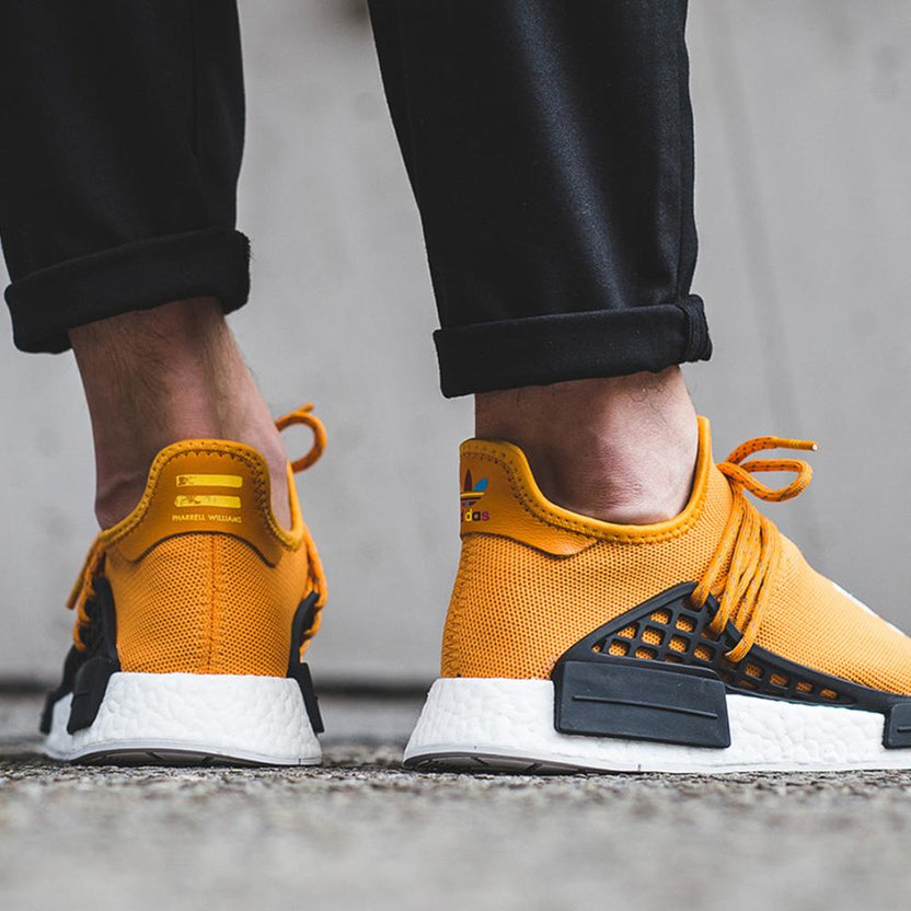 nmd human race tangerine