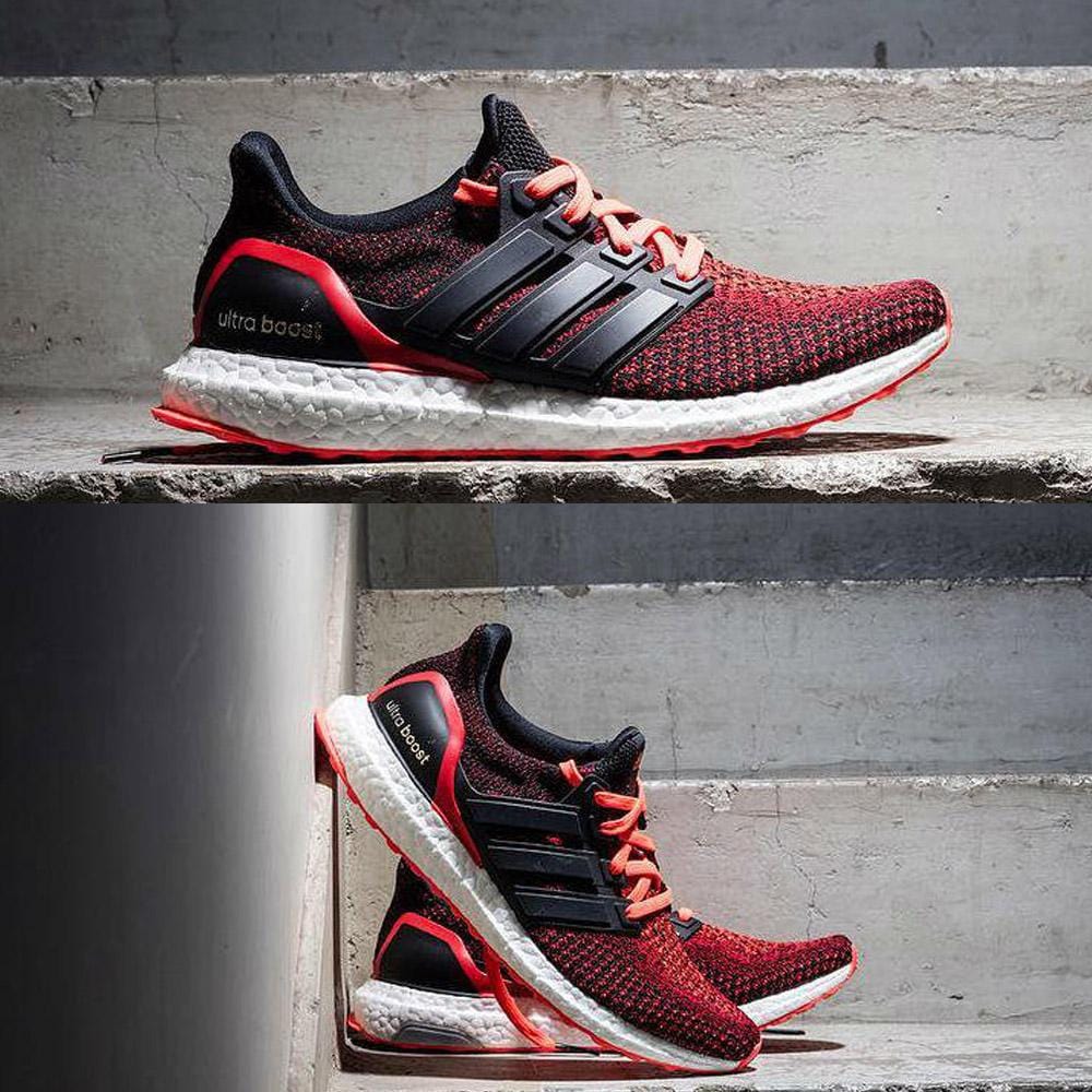 ADIDAS ULTRA BOOST M Core Black & Solar Red - Kick Game