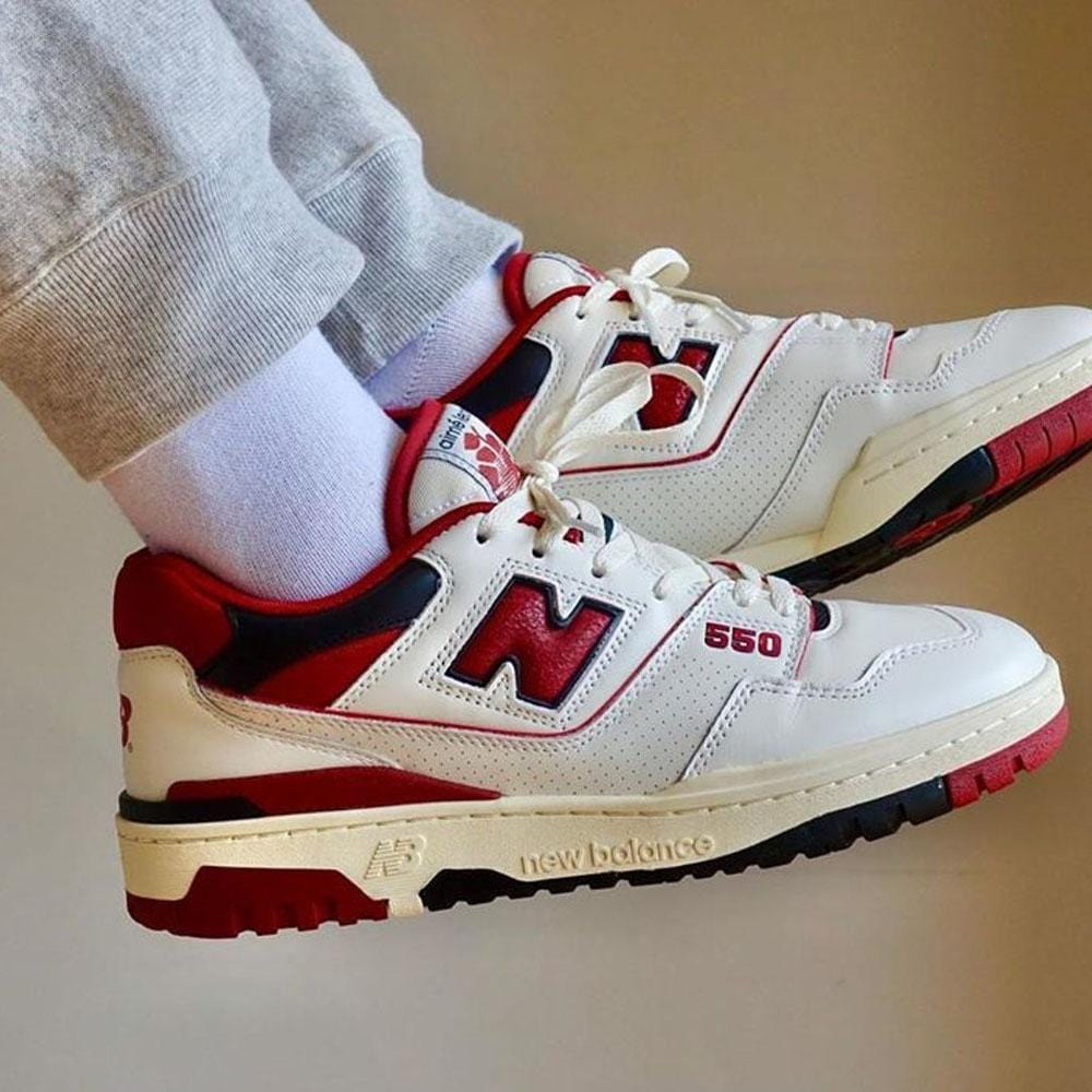 New Balance 550 Aime Leon Dore White Red  New balance schuhe, Sneakers  mode, Louis vuitton trainer