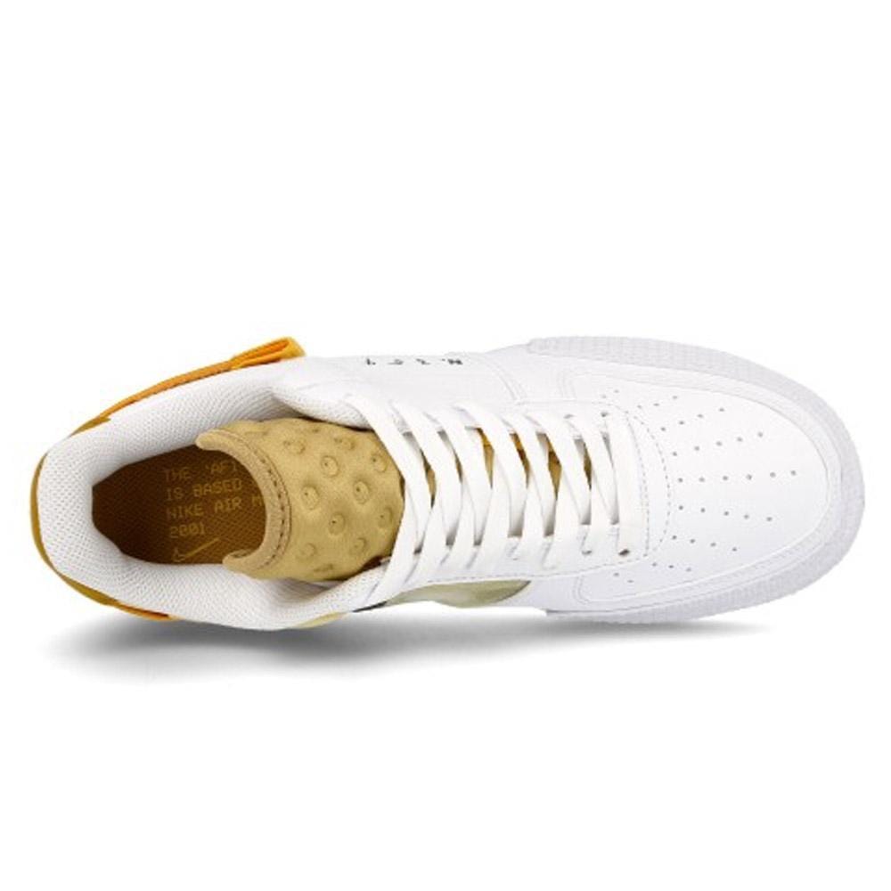 nike air force 1 high white and gold