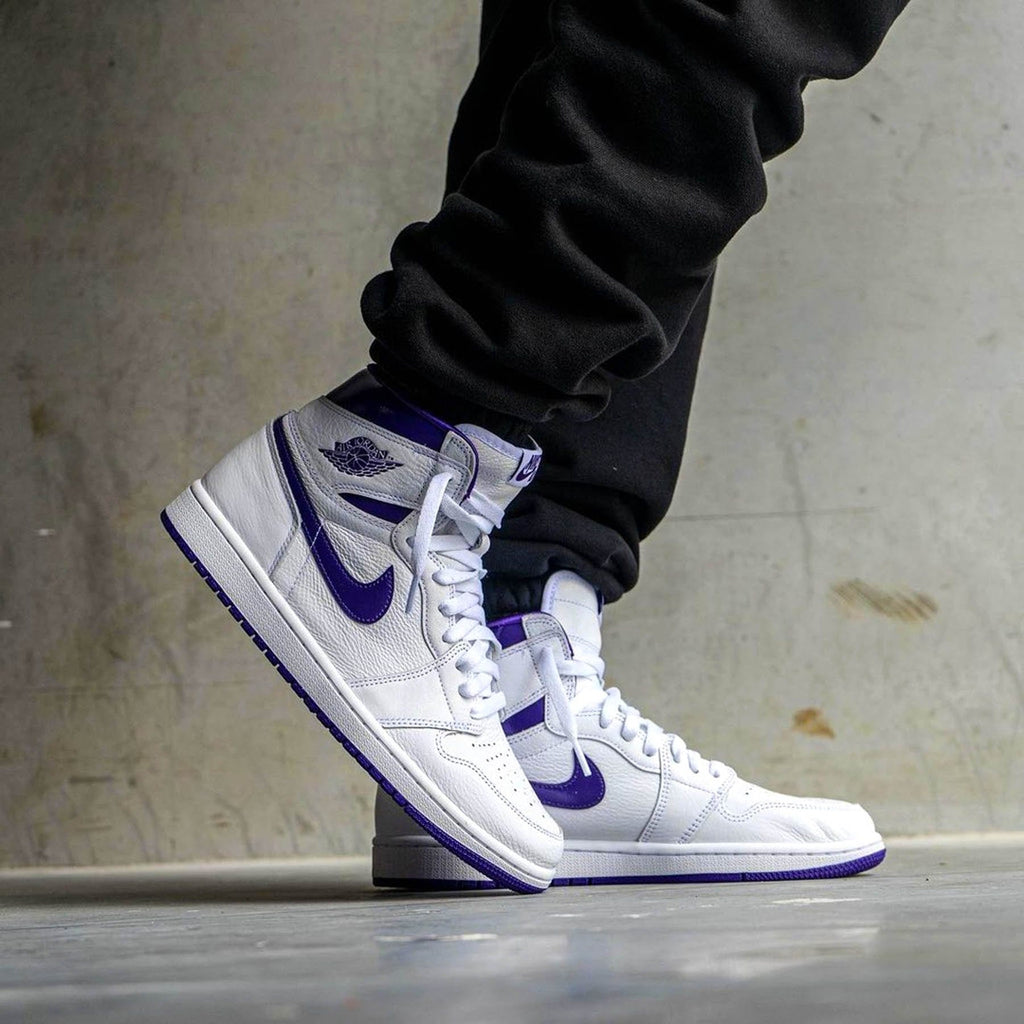 jordan retro high court purple white outfit