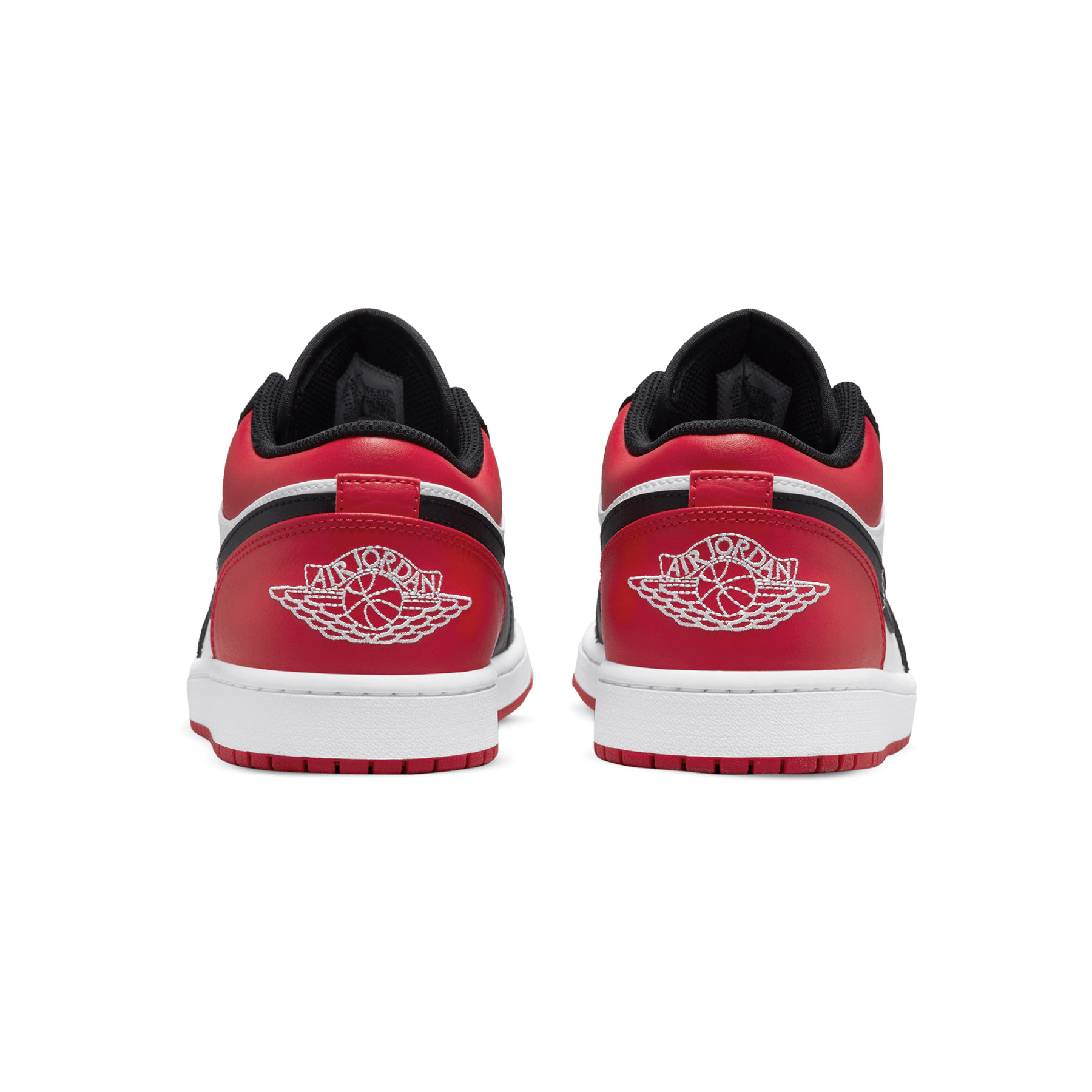 low top red and black jordans