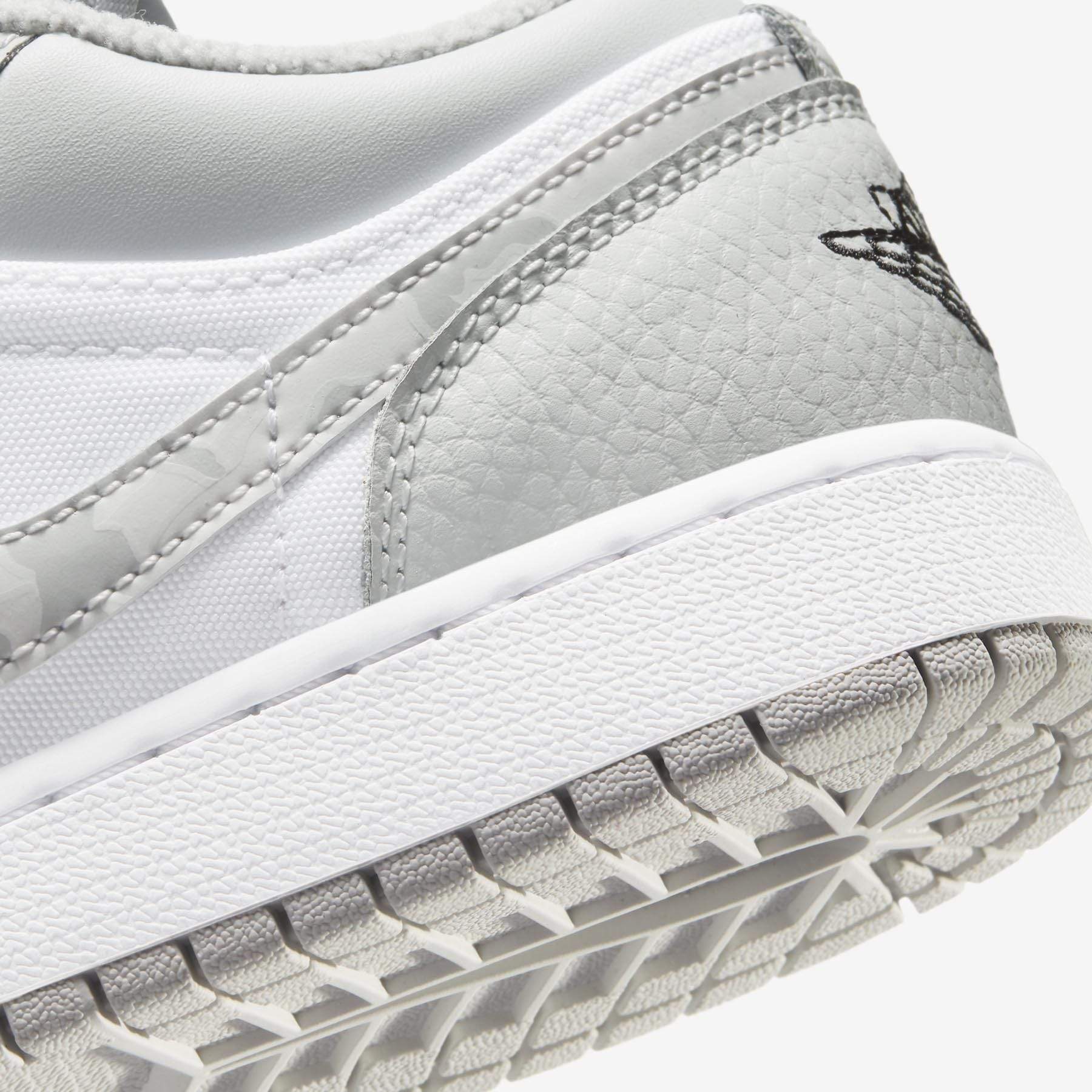 Air Jordan 1 Low SE GS 'White Camo' - Kick Game