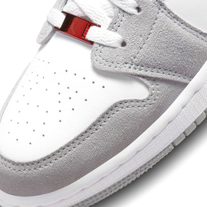 Air Jordan 1 Low SE GS 'Light Smoke Grey Gym Red' - Kick Game