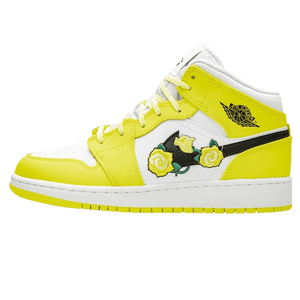 Air Jordan 1 Mid SE GS 'Rose Patch - Dynamic Yellow'