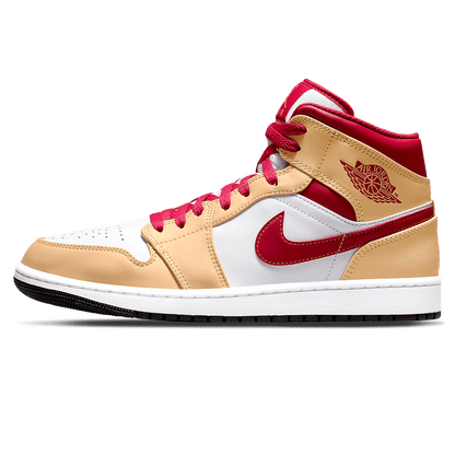 Air Jordan 1 Mid 'Light Curry Cardinal Red' - Kick Game