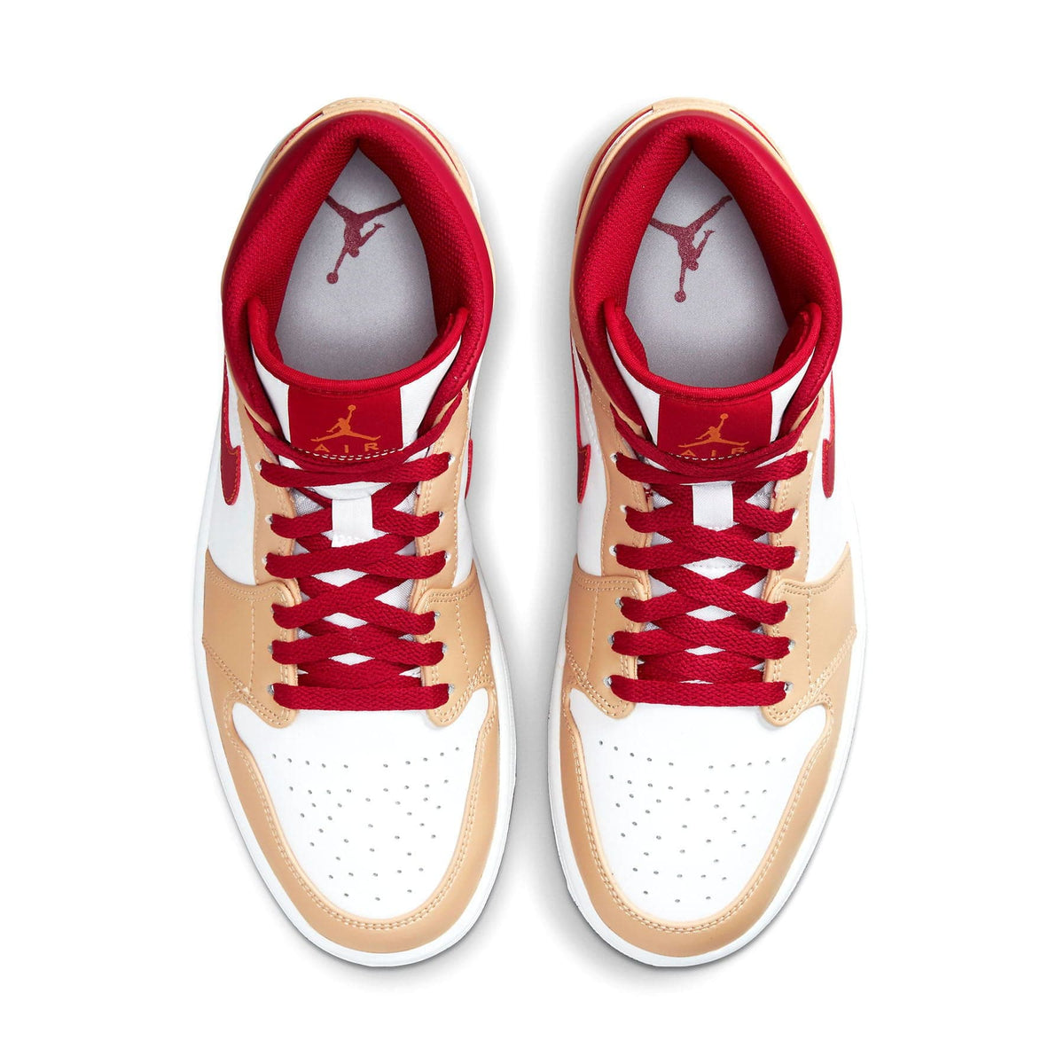 Air Jordan 1 Mid 'Light Curry Cardinal Red' - Kick Game