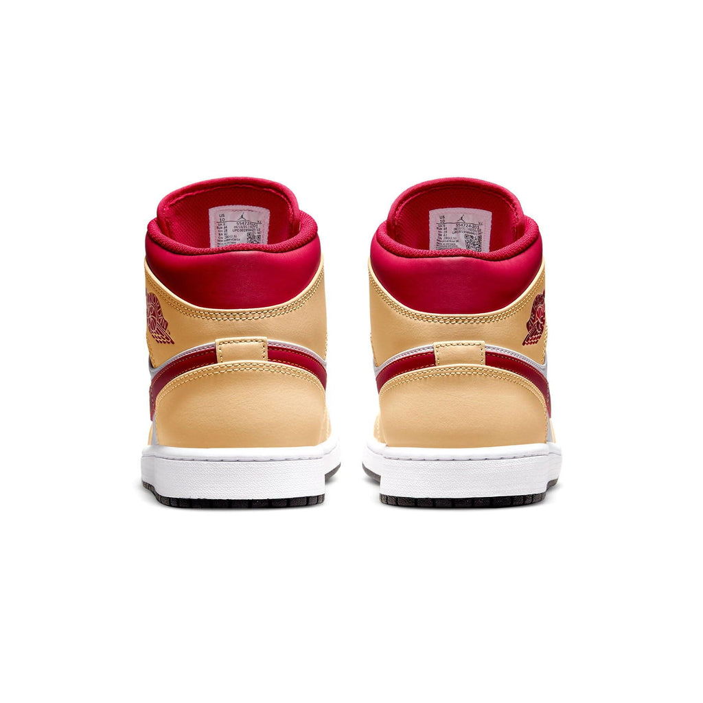Air Jordan 1 Mid 'Light Curry Cardinal Red' - Kick Game