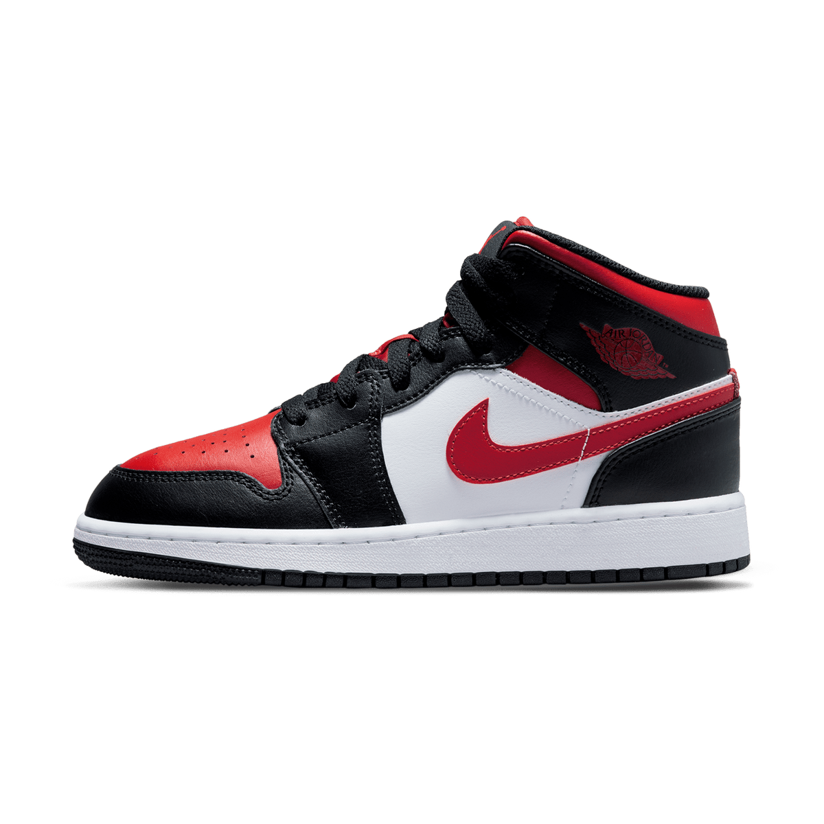 Air Jordan 1 Mid GS  'Black Fire Red' - JuzsportsShops