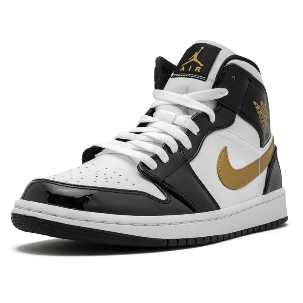 Air Jordan 1 Mid Patent 'Black Gold' - Kick Game