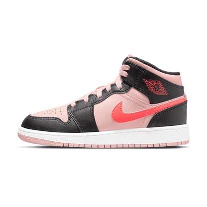 Air Jordan 1 Mid GS Black Pink Crimson - Kick Game