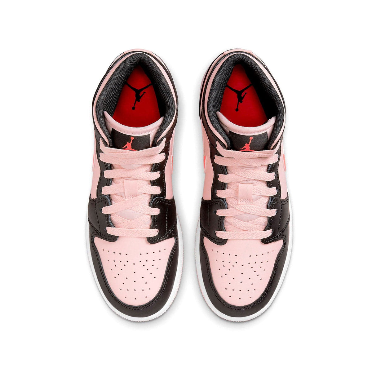 Air Jordan 1 Mid GS Black Pink Crimson - Kick Game