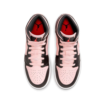 Air Jordan 1 Mid GS Black Pink Crimson - Kick Game