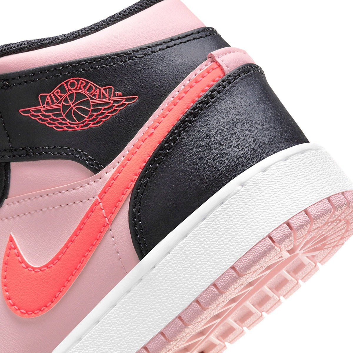 Air Jordan 1 Mid GS Black Pink Crimson - Kick Game