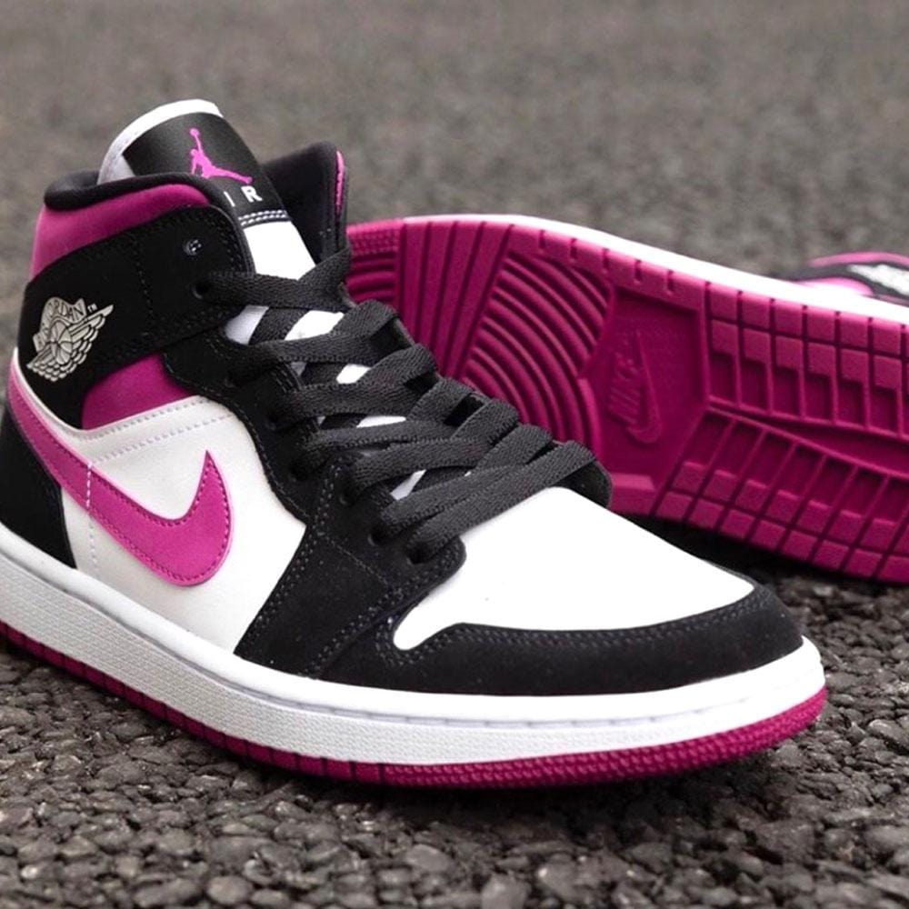 Air Jordan 1 WMNS Mid 'Black Cactus Flower' - Kick Game