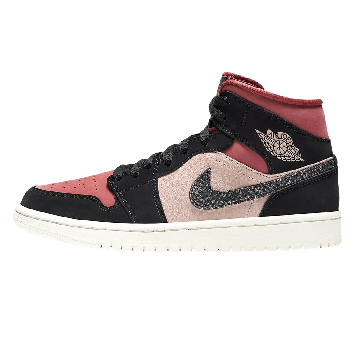 Air Jordan 1 Wmns Mid 'Burgundy Dusty Pink' - Kick Game