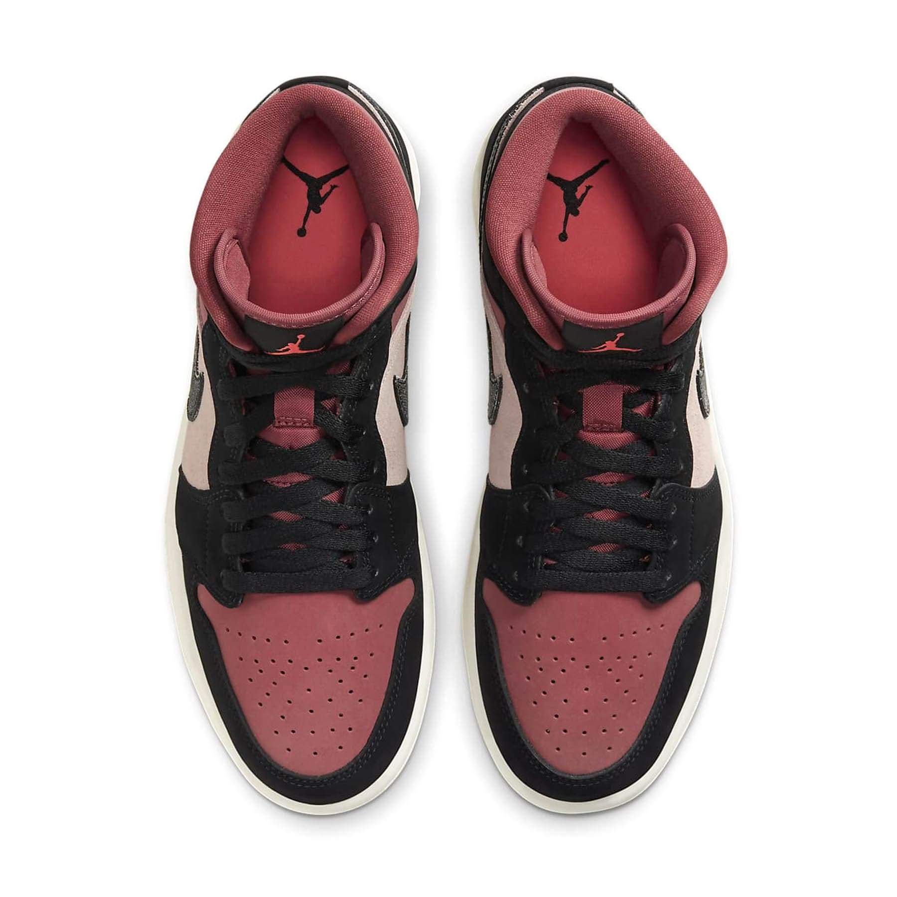 Air Jordan 1 Wmns Mid 'Burgundy Dusty Pink' - Kick Game