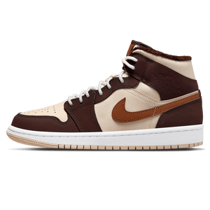 Air Jordan 1 Mid SE Wmns 'Cream Dark Chocolate'