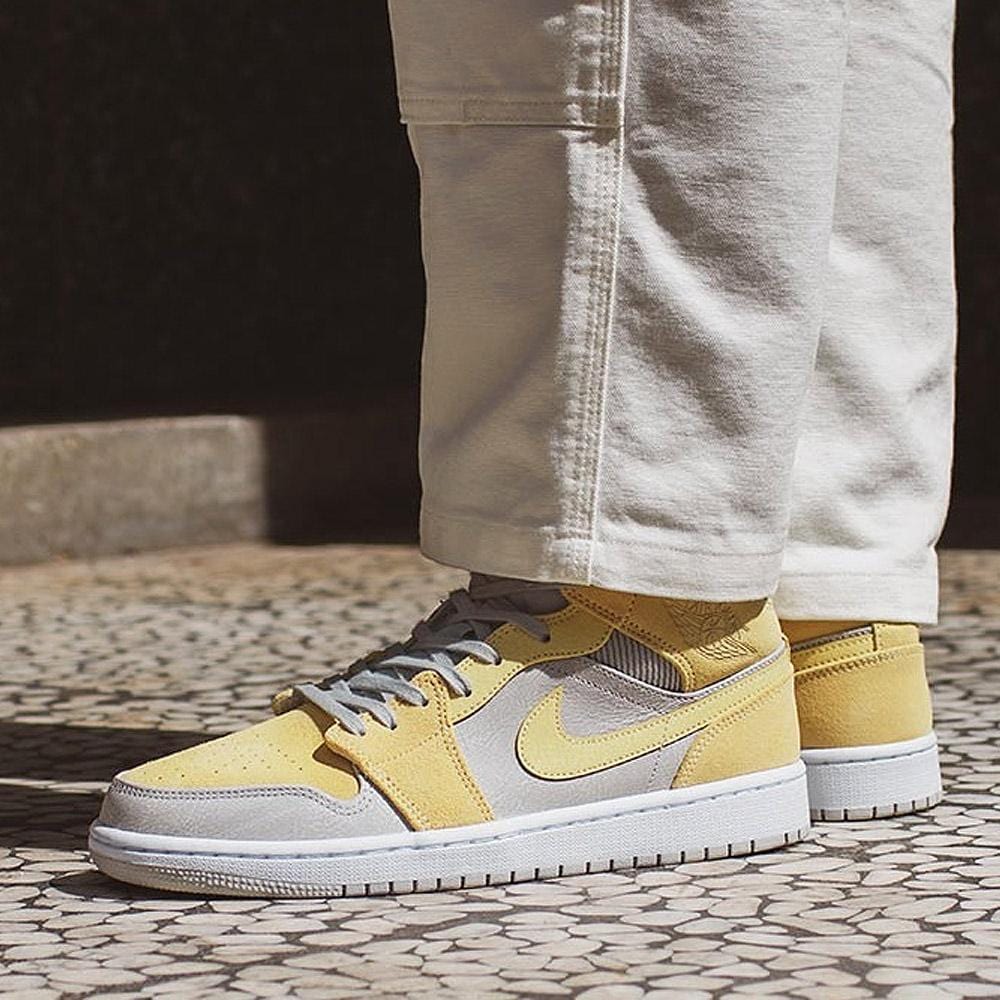 Air Jordan Mid SE Grey Fog Lemon Wash — Kick Game - Main Image