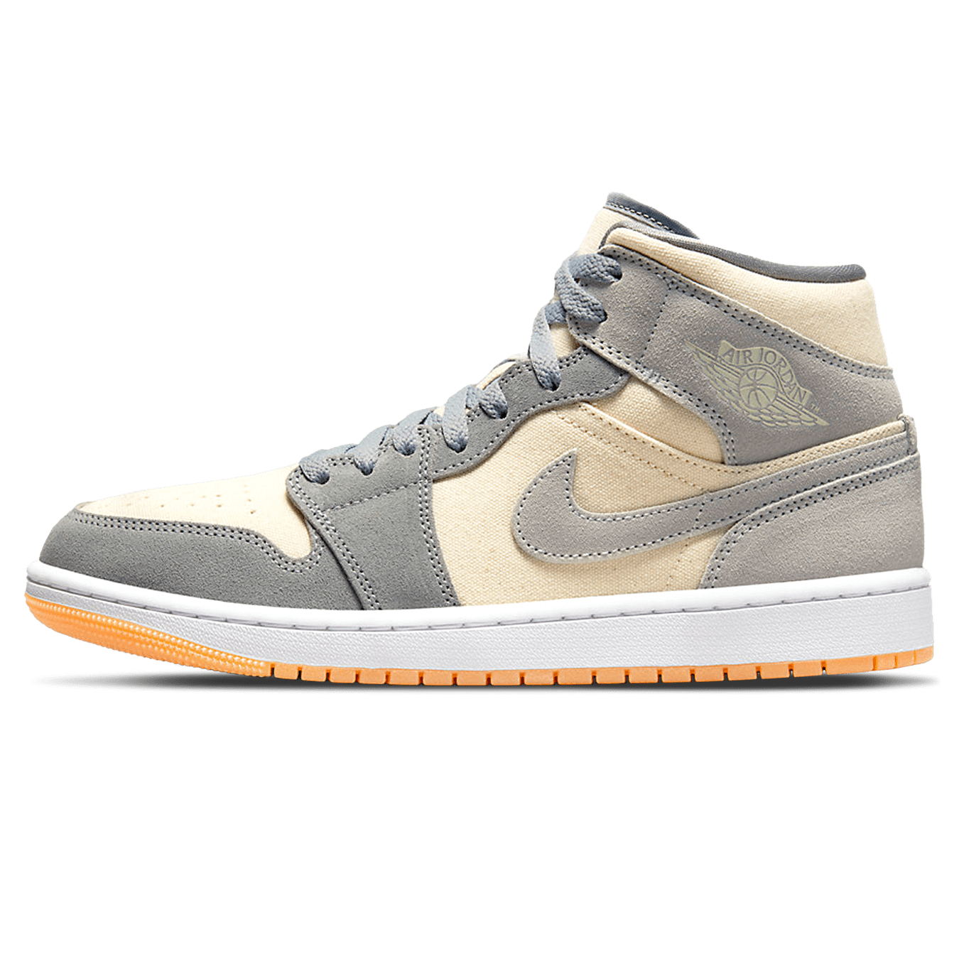 Air Jordan 1 Mid Cream Grey - Kick Game