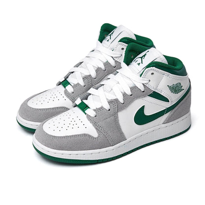 Air Jordan 1 Mid GS 'Green Grey' - Kick Game