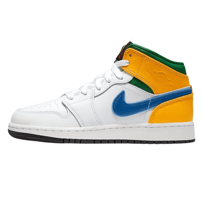 Air Jordan 1 Mid GS 'White Court Purple Teal' - Kick Game