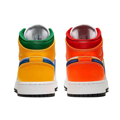 Air Jordan 1 Mid GS 'White Court Purple Teal' - Kick Game