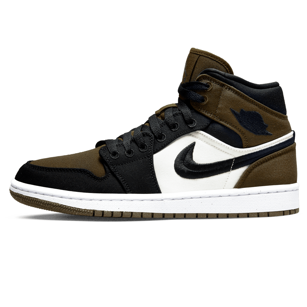 Air Jordan 1 Mid Wmns SE Olive Toe Kick Game