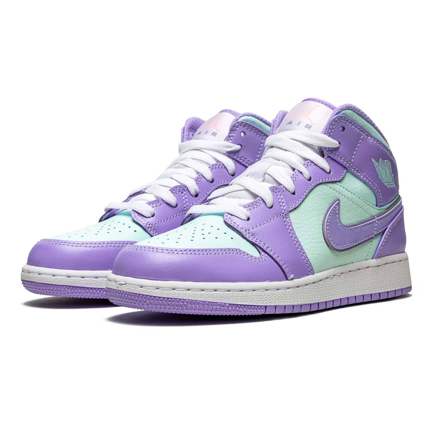 Air Jordan 1 Mid GS 'Purple Aqua' - Kick Game