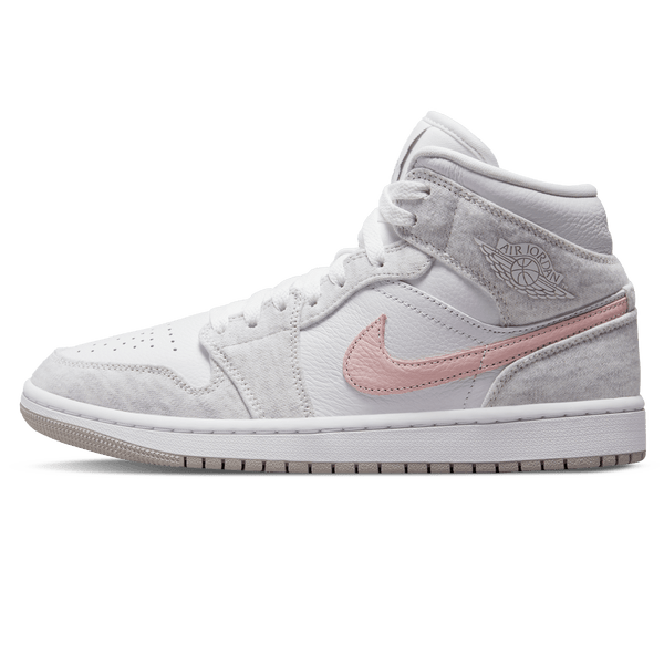 Air Jordan 1 Mid SE Wmns White Light Iron Ore Kick Game