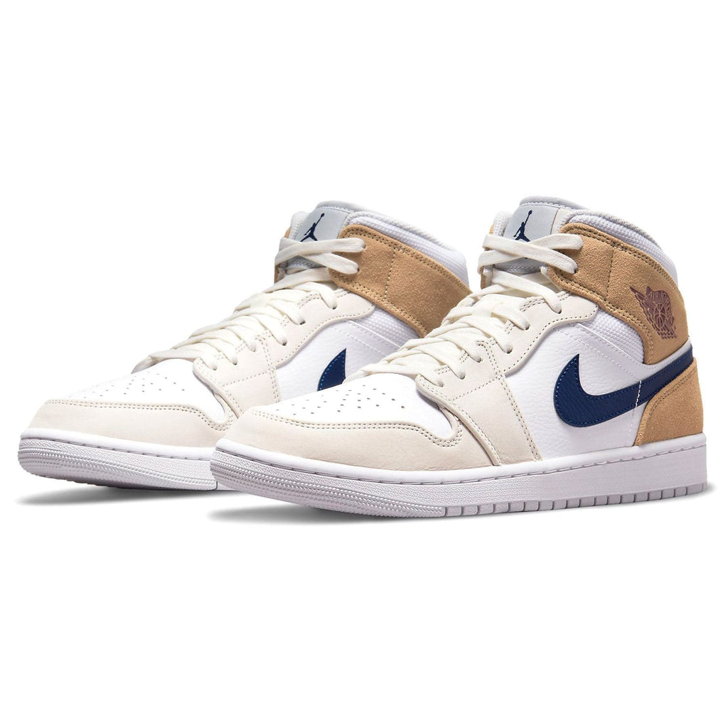 Air Jordan 1 Mid 'Tan Suede Navy' - Kick Game