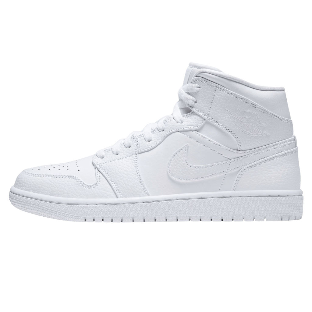 Nike air jordan 1 mid triple white sale