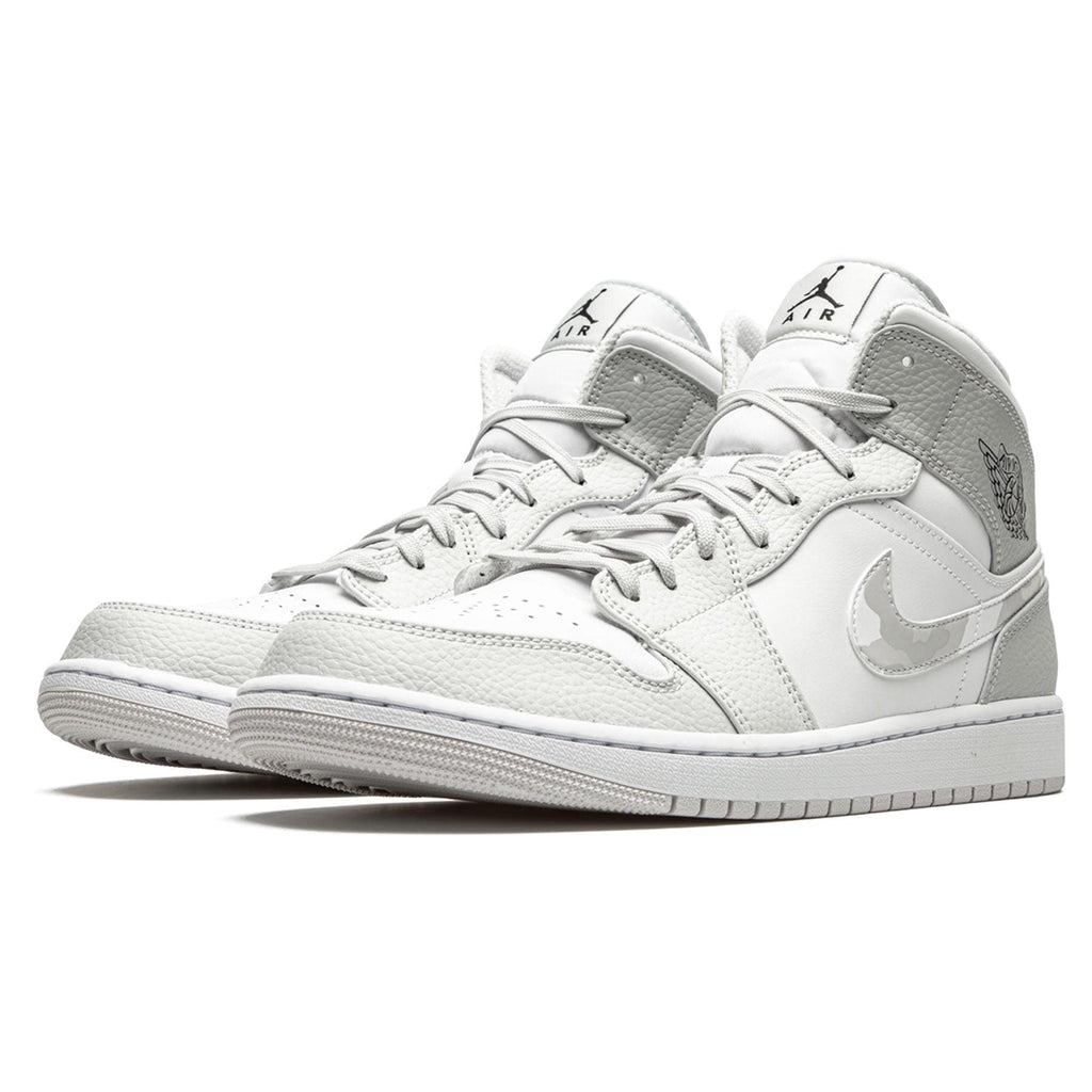 Air Jordan 1 Mid 'Swoosh Logo - Grey Camo' - Kick Game