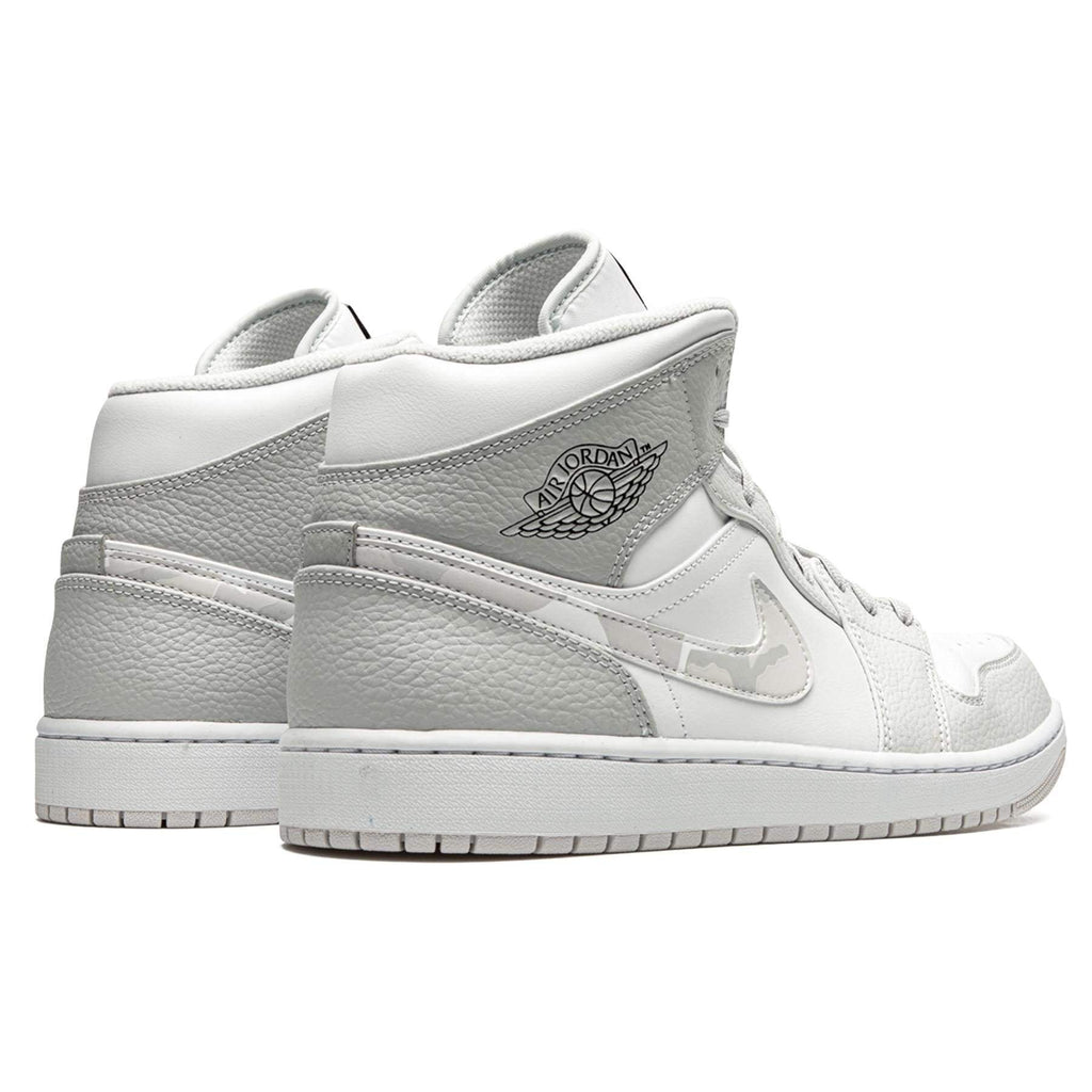 Air Jordan 1 Mid 'Swoosh Logo - Grey Camo' - Kick Game