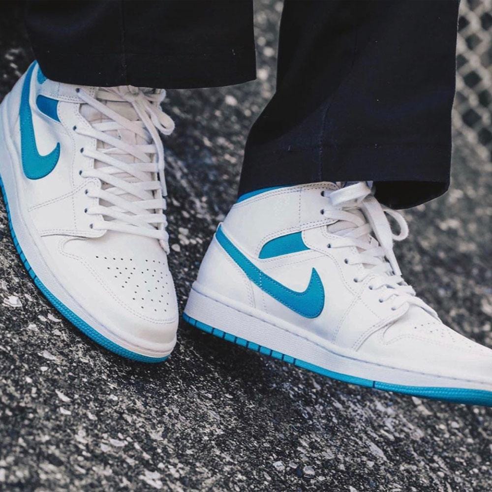 Air Jordan 1 Wmns Mid 'UNC' White Carolina Blue - Kick Game