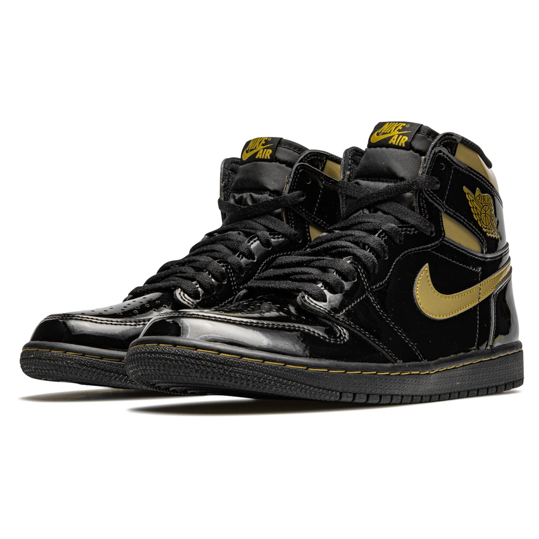 Shiny black and gold jordans shop