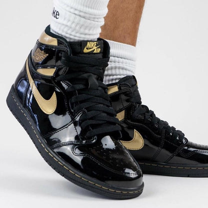 Air Jordan 1 Retro High OG 'Black Metallic Gold' - Kick Game