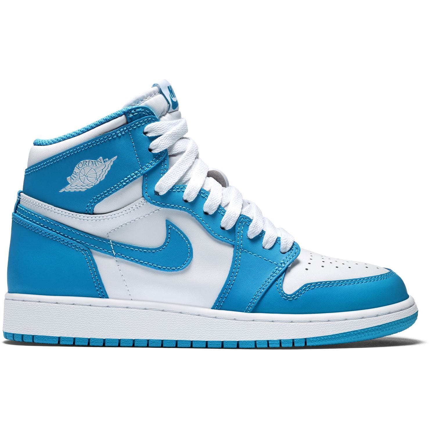 Air Jordan 1 Retro High OG Grade School (White-Powder Blue) - Kick Game