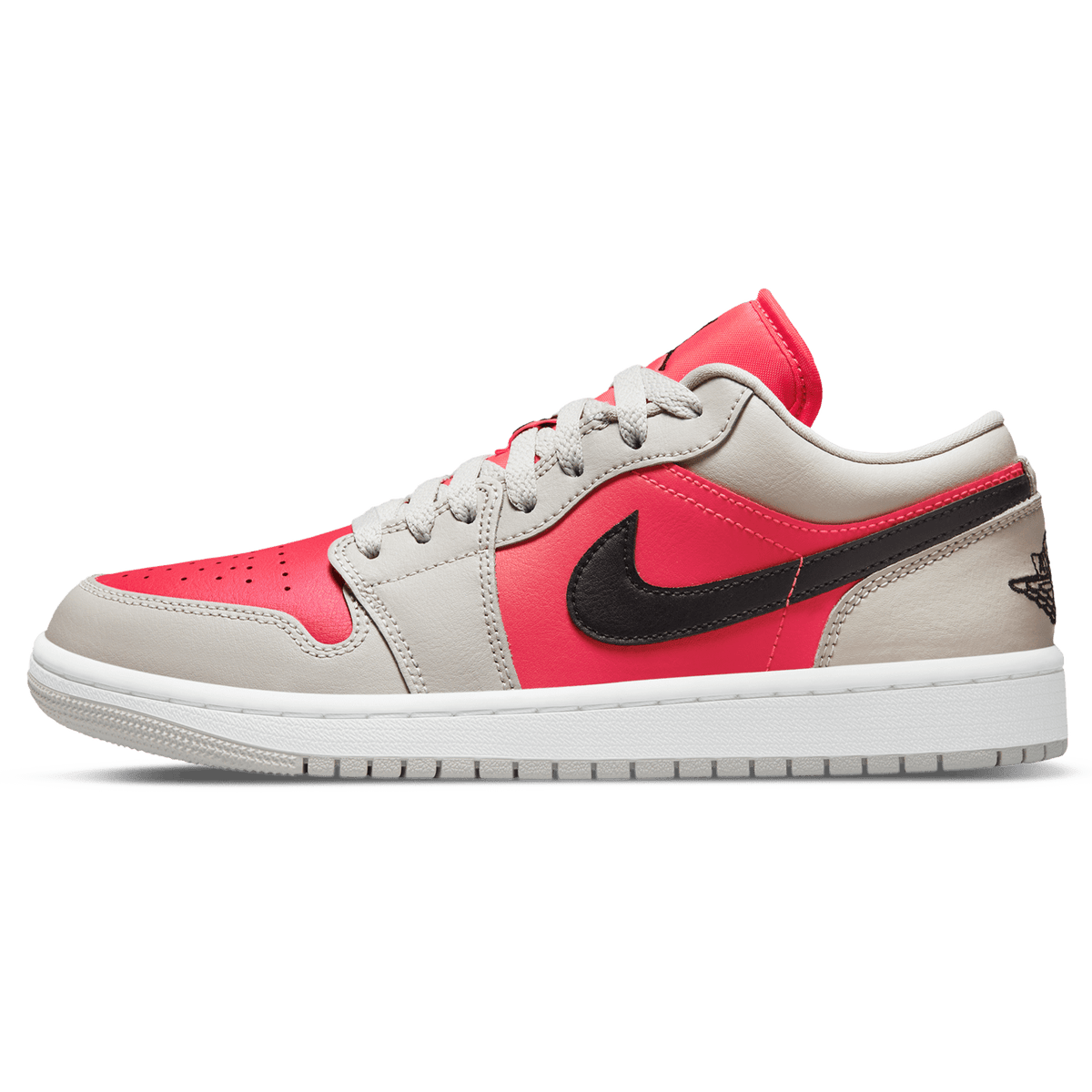 Air Jordan 1 Low Wmns 'Light Iron Ore Siren Red' - Kick Game