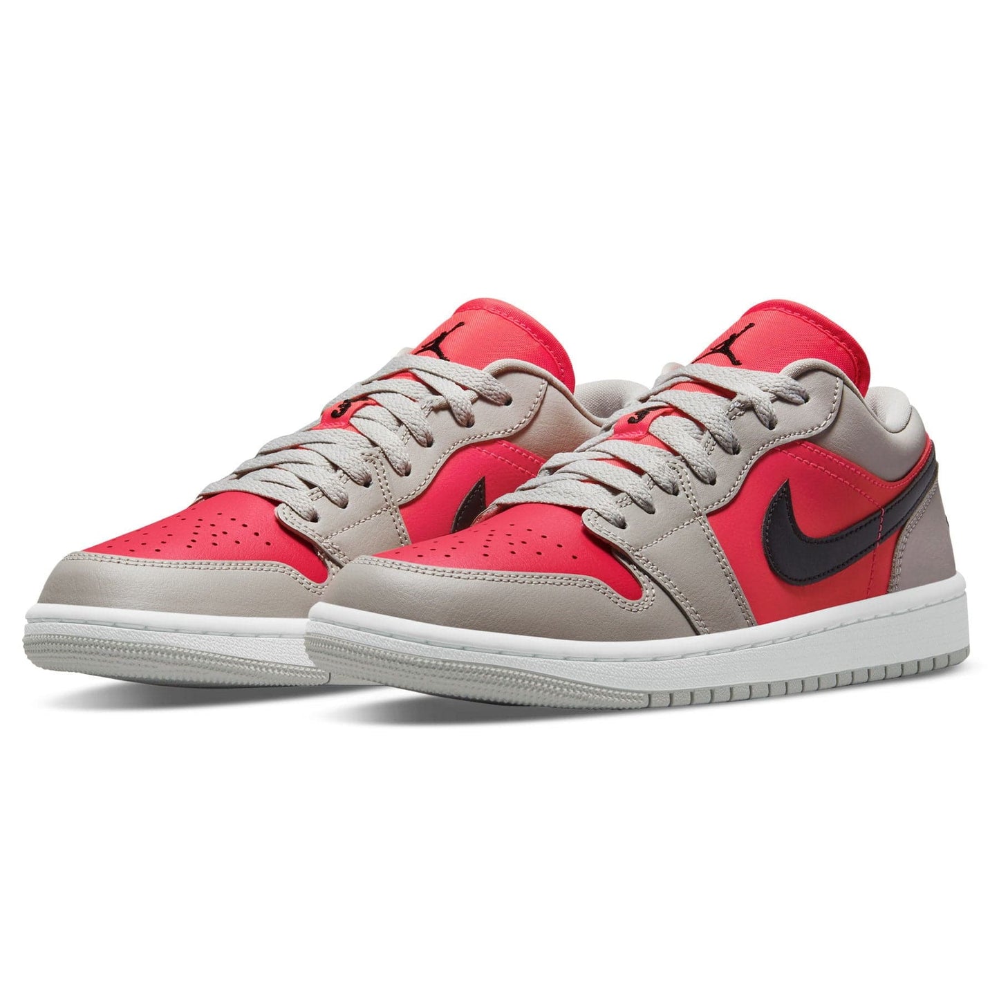 Air Jordan 1 Low Wmns 'Light Iron Ore Siren Red' - Kick Game