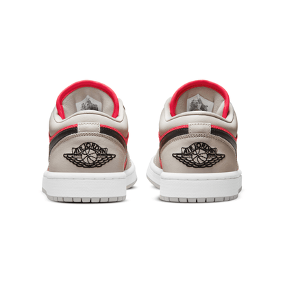 Air Jordan 1 Low Wmns 'Light Iron Ore Siren Red' - Kick Game