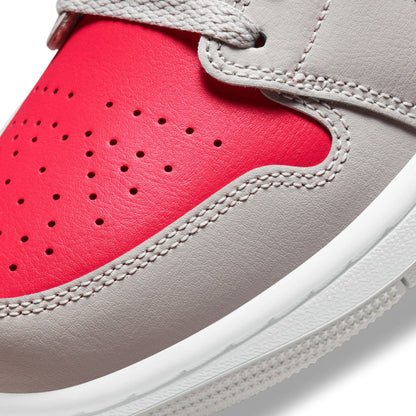 Air Jordan 1 Low Wmns 'Light Iron Ore Siren Red' - Kick Game