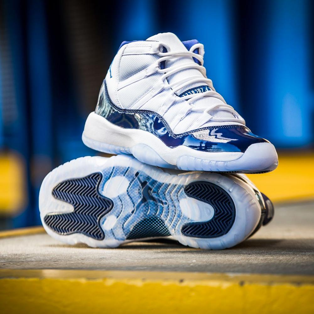 Air Jordan 11 Retro GS White-Midnight Navy  Win like 82 - Kick Game