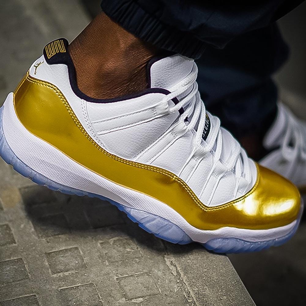 Air Jordan 11 Retro Low White- Metallic Gold — Kick Game