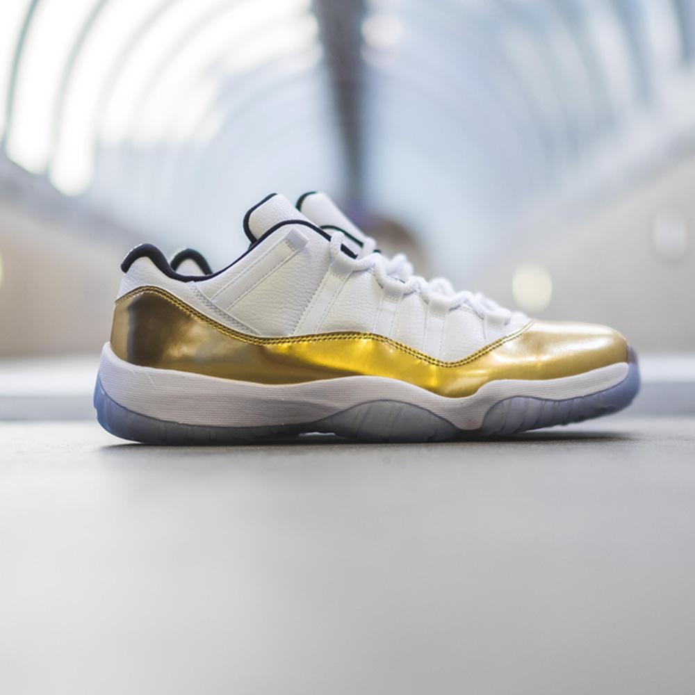 Air Jordan 11 Retro Low White- Metallic Gold - Kick Game